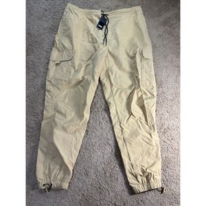 LCKR Pants Men XXL Activewear Joggers Yellow/Tan Cargo Pockets Hi-Rise